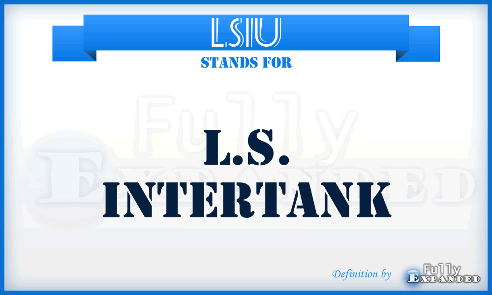 LSIU - L.S. Intertank