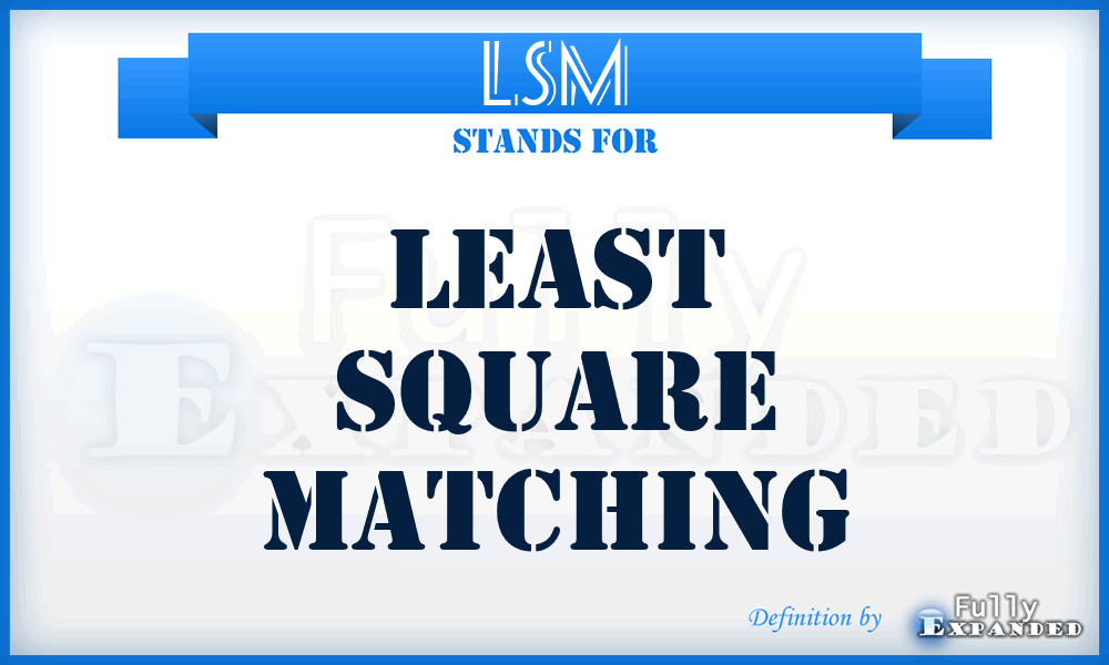 LSM - least square matching