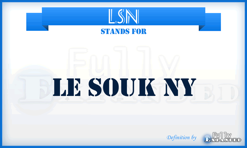 LSN - Le Souk Ny