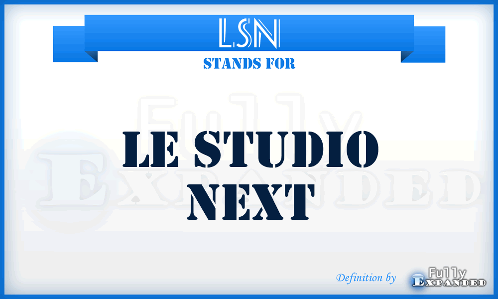 LSN - Le Studio Next