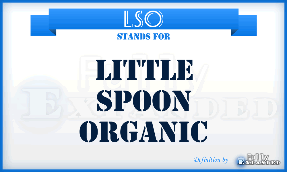 LSO - Little Spoon Organic