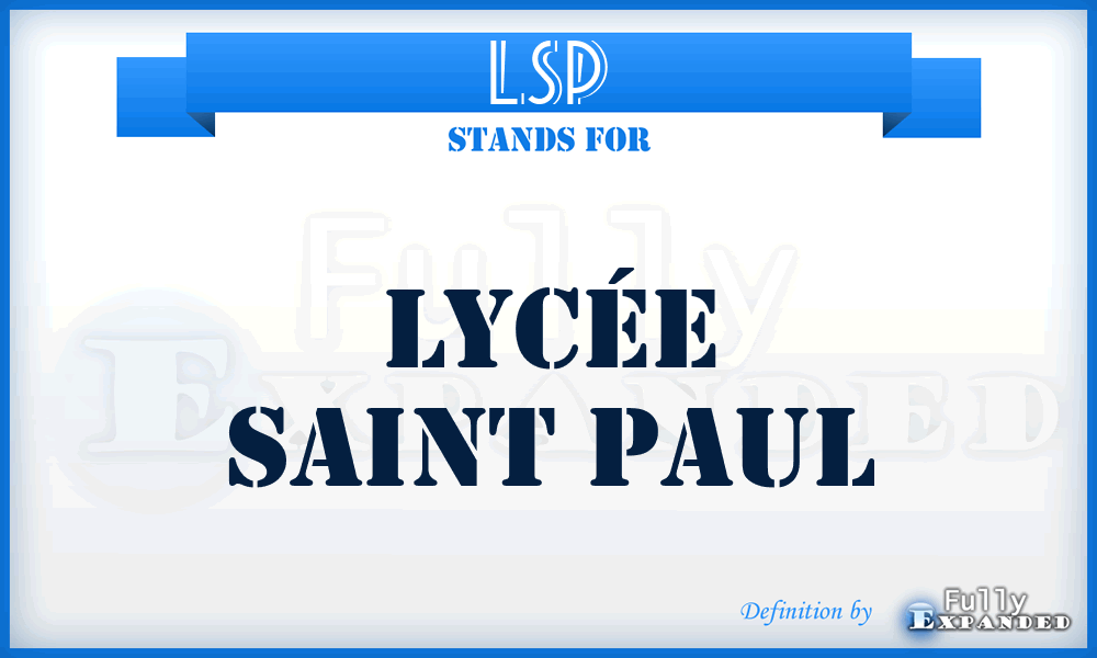LSP - Lycée Saint Paul