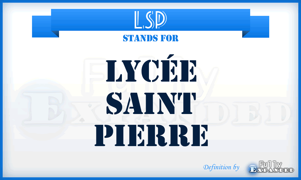 LSP - Lycée Saint Pierre