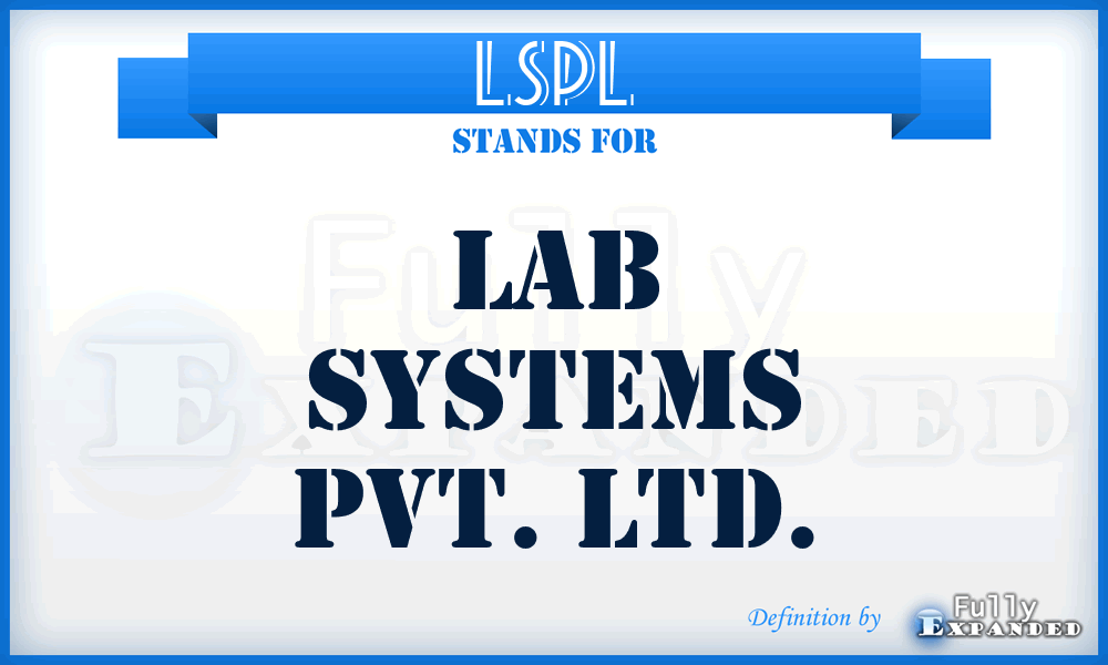 LSPL - Lab Systems Pvt. Ltd.