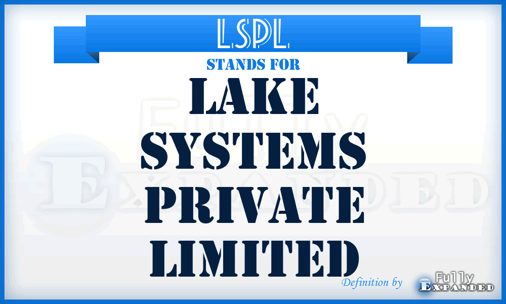 LSPL - Lake Systems Private Limited