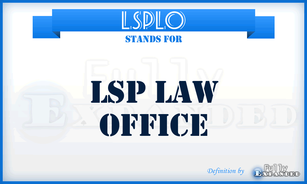 LSPLO - LSP Law Office