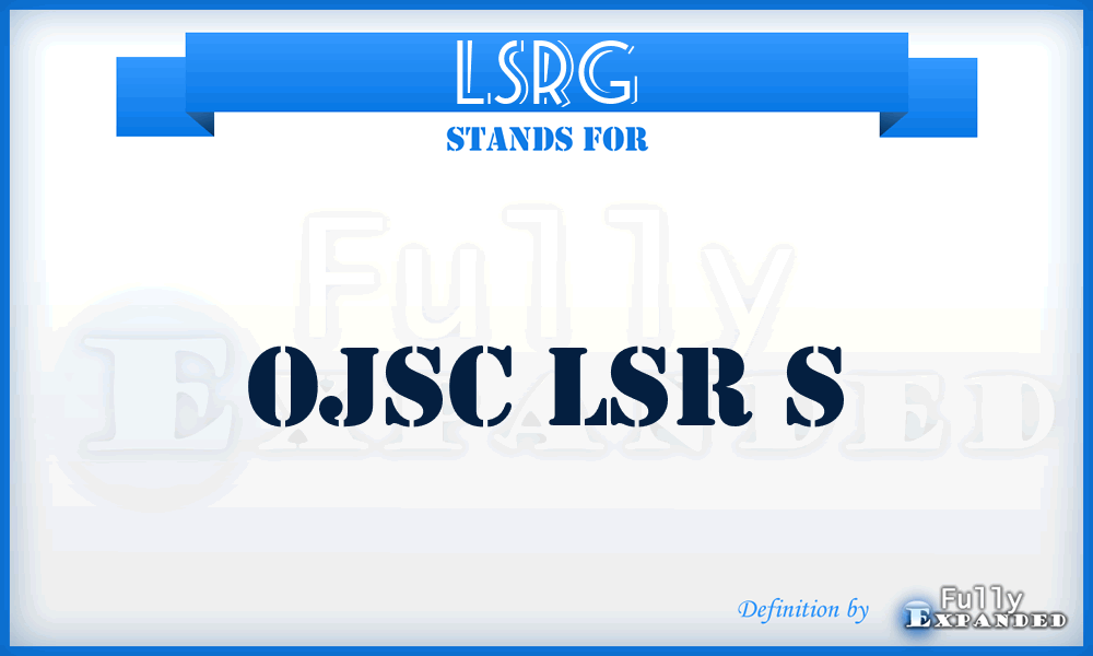 LSRG - Ojsc Lsr S