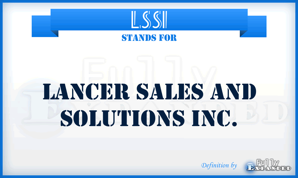 LSSI - Lancer Sales and Solutions Inc.