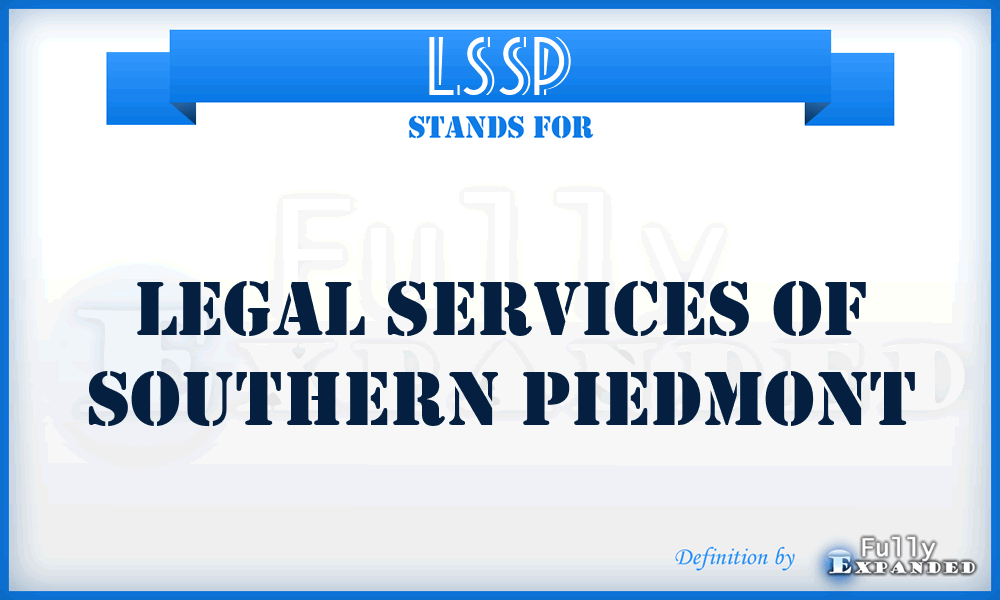 LSSP - Legal Services of Southern Piedmont