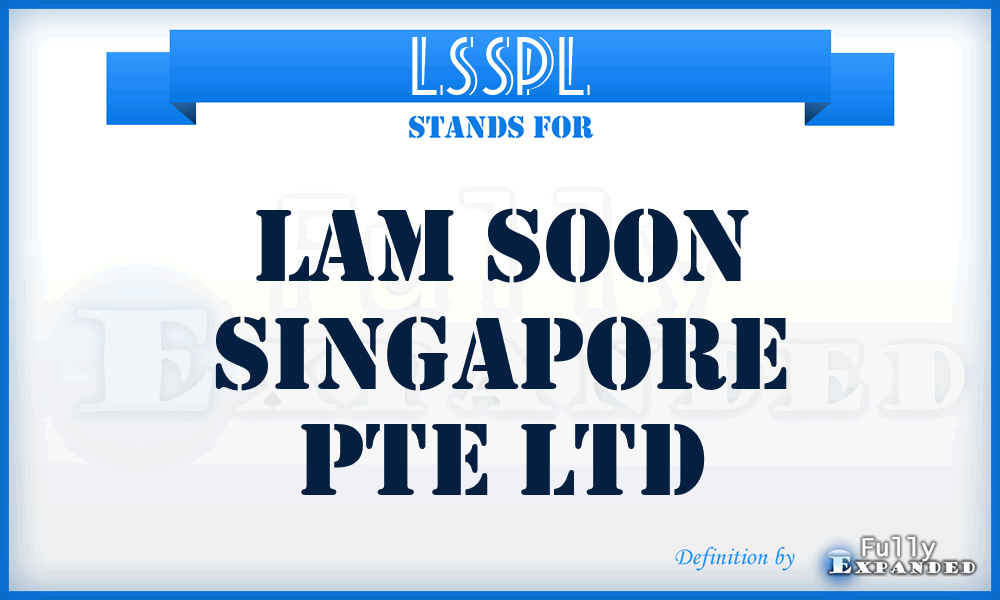 LSSPL - Lam Soon Singapore Pte Ltd