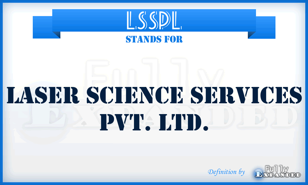 LSSPL - Laser Science Services Pvt. Ltd.