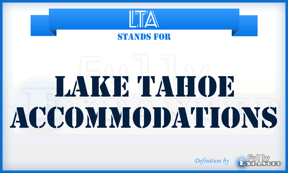 LTA - Lake Tahoe Accommodations