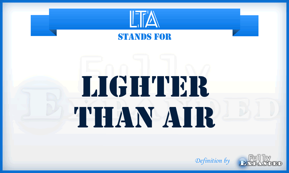 LTA - lighter than air