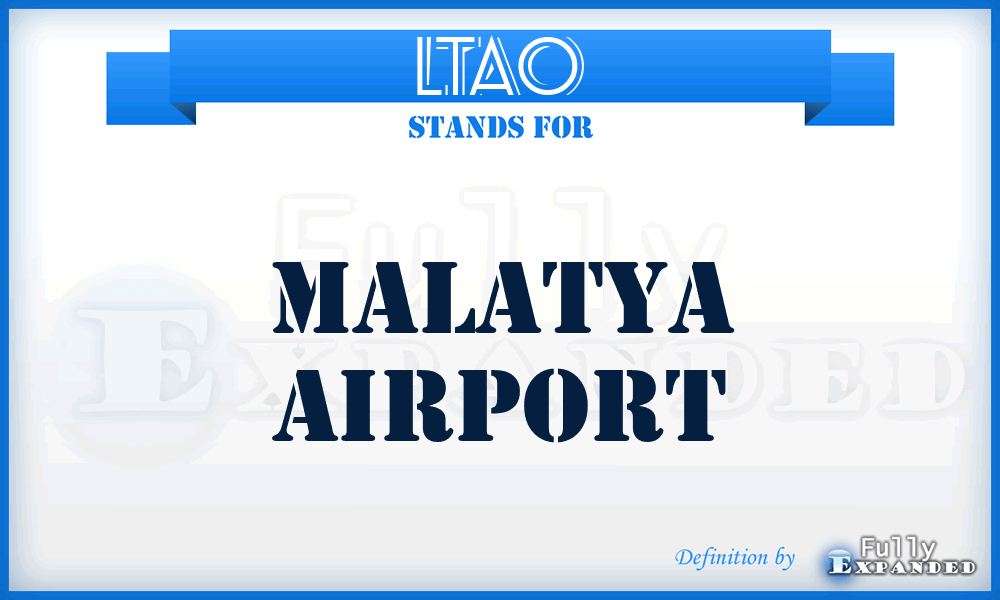 LTAO - Malatya airport