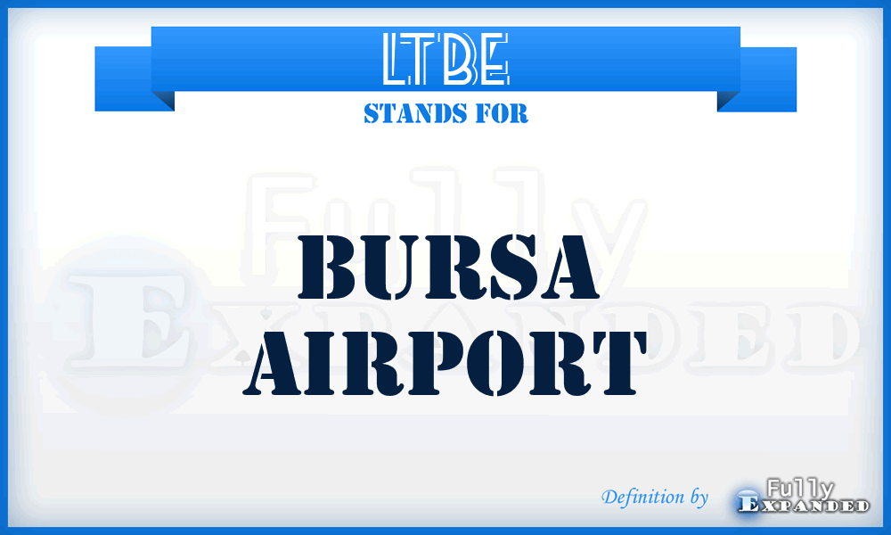 LTBE - Bursa airport