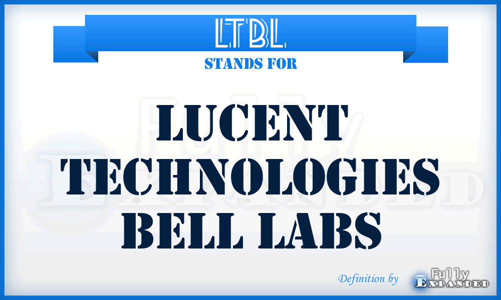 LTBL - Lucent Technologies Bell Labs