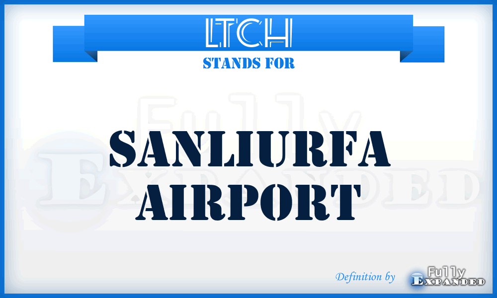 LTCH - Sanliurfa airport
