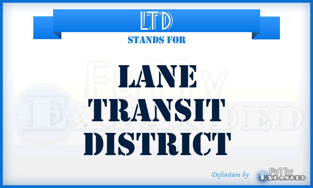 LTD - Lane Transit District