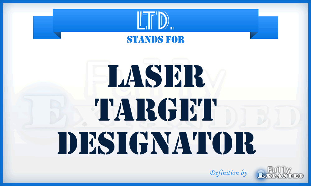 LTD. - Laser Target Designator
