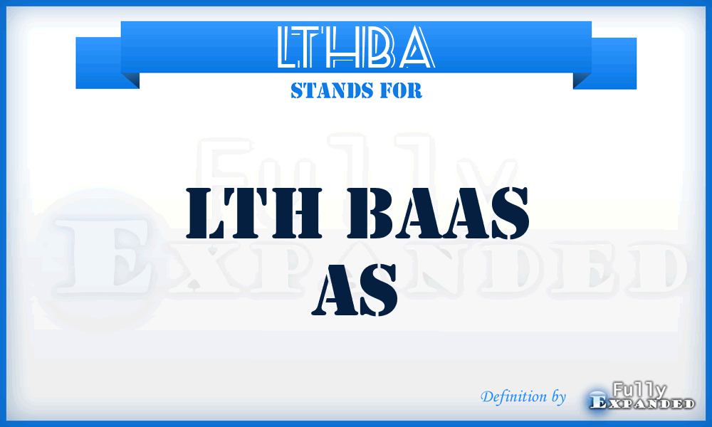 LTHBA - LTH Baas As
