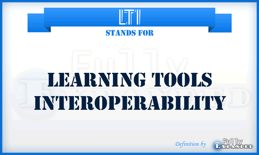 LTI - Learning Tools Interoperability