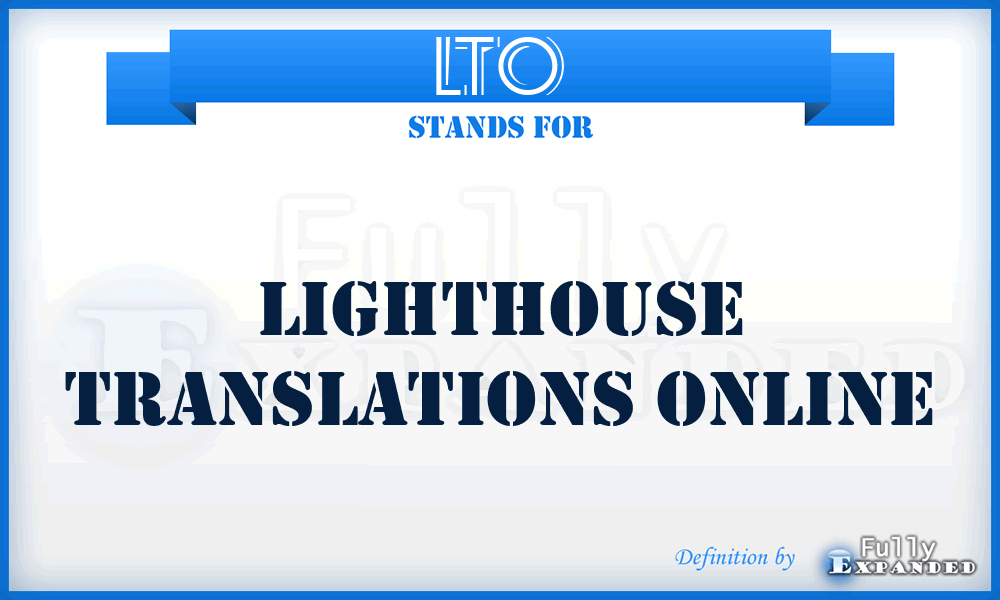 LTO - Lighthouse Translations Online