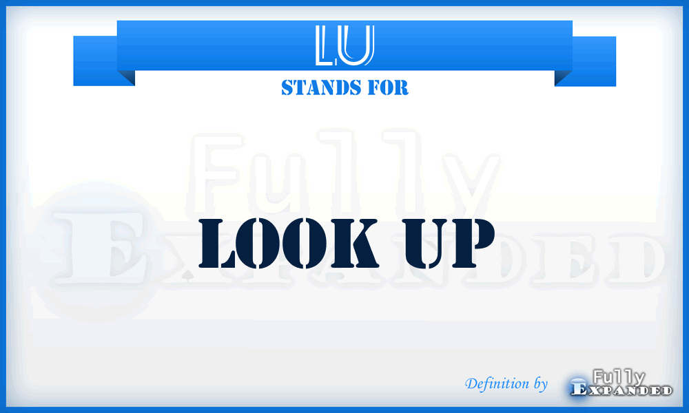 LU - Look Up
