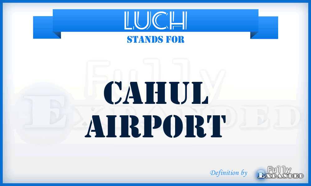 LUCH - Cahul airport