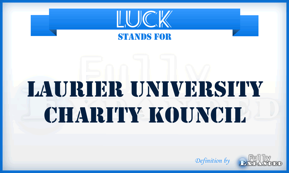 LUCK - Laurier University Charity Kouncil