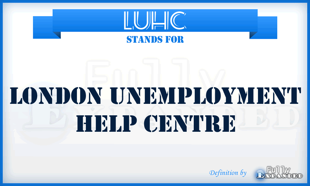 LUHC - London Unemployment Help Centre