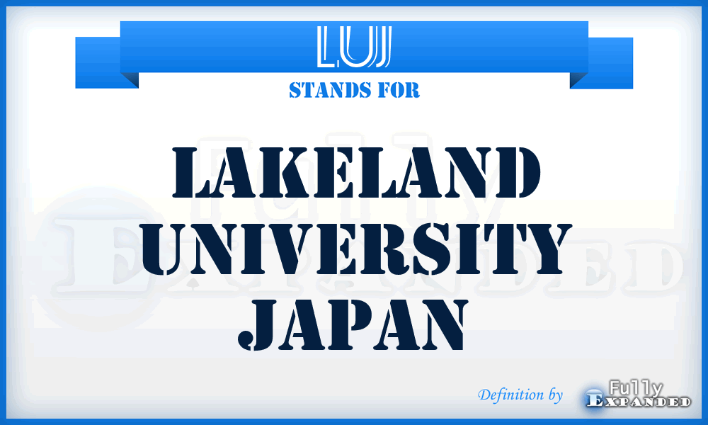 LUJ - Lakeland University Japan