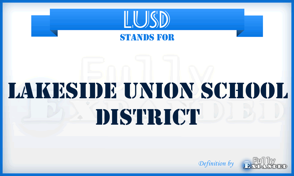 LUSD - Lakeside Union School District