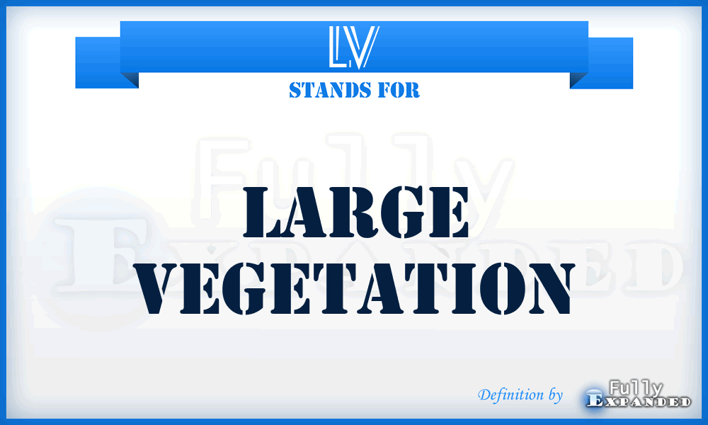 LV - Large Vegetation