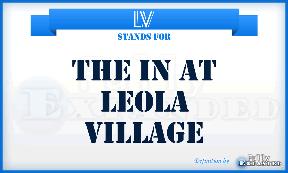 LV - The in at Leola Village