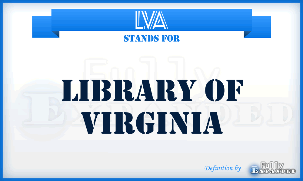 LVA - Library Of Virginia