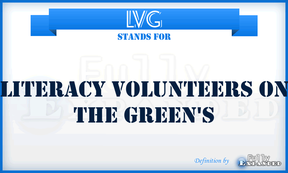 LVG - Literacy Volunteers on the Green's