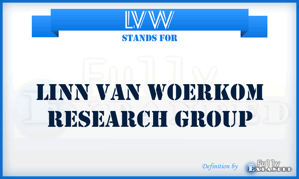 LVW - Linn Van Woerkom Research Group