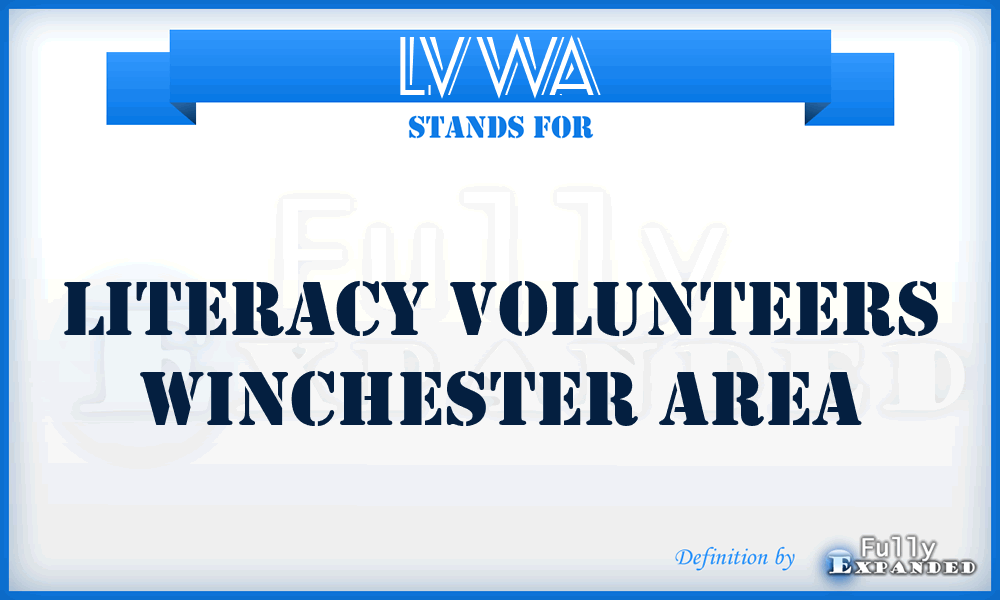 LVWA - Literacy Volunteers Winchester Area