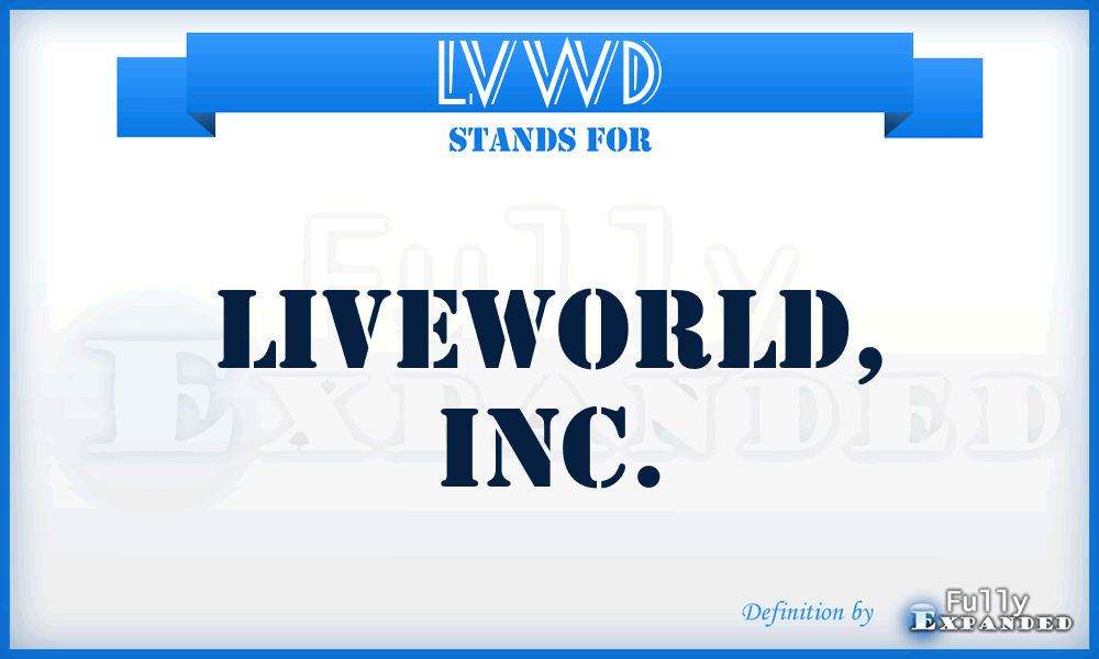 LVWD - Liveworld, Inc.