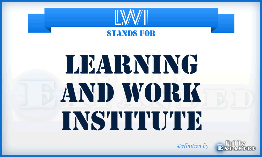 LWI - Learning and Work Institute