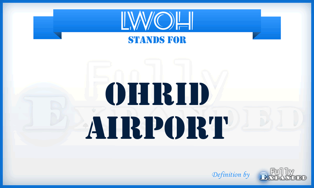 LWOH - Ohrid airport