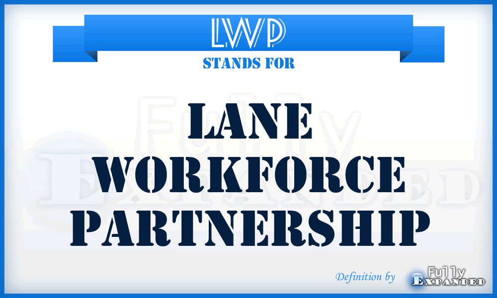 LWP - Lane Workforce Partnership