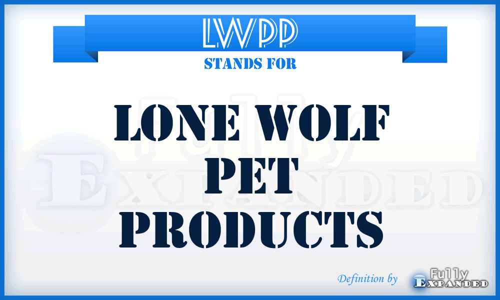 LWPP - Lone Wolf Pet Products