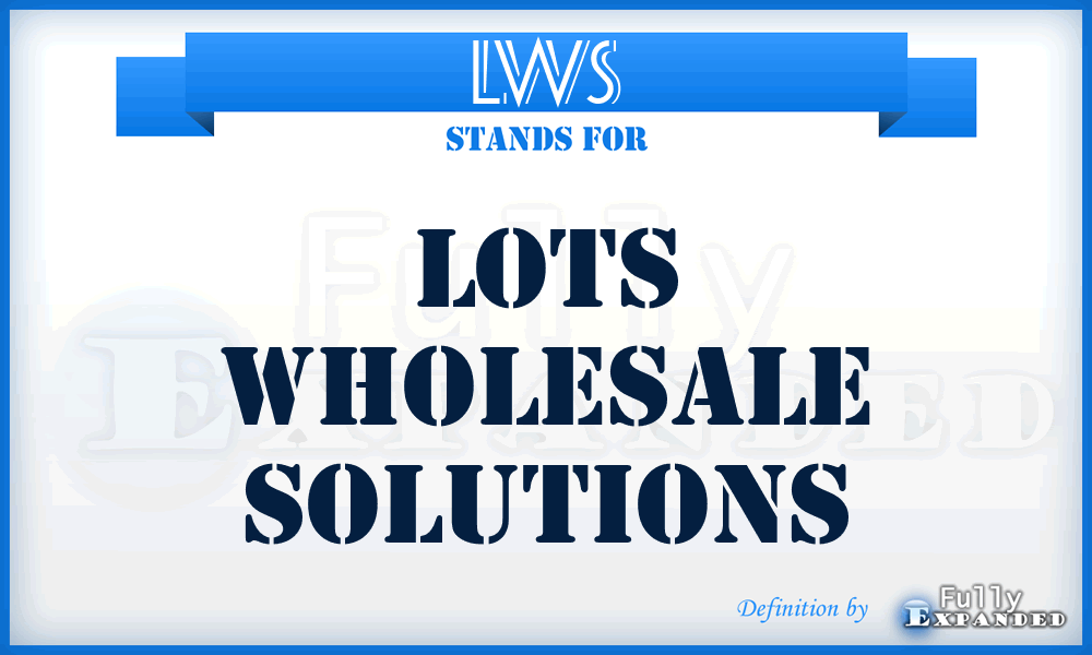 LWS - Lots Wholesale Solutions