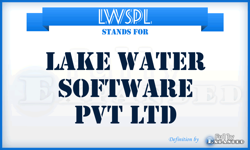 LWSPL - Lake Water Software Pvt Ltd