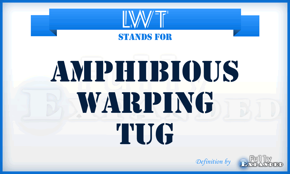 LWT - amphibious warping tug