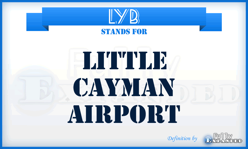 LYB - Little Cayman airport
