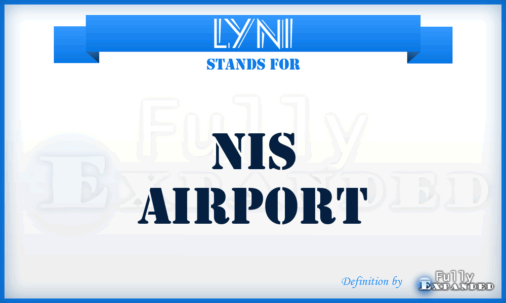 LYNI - Nis airport