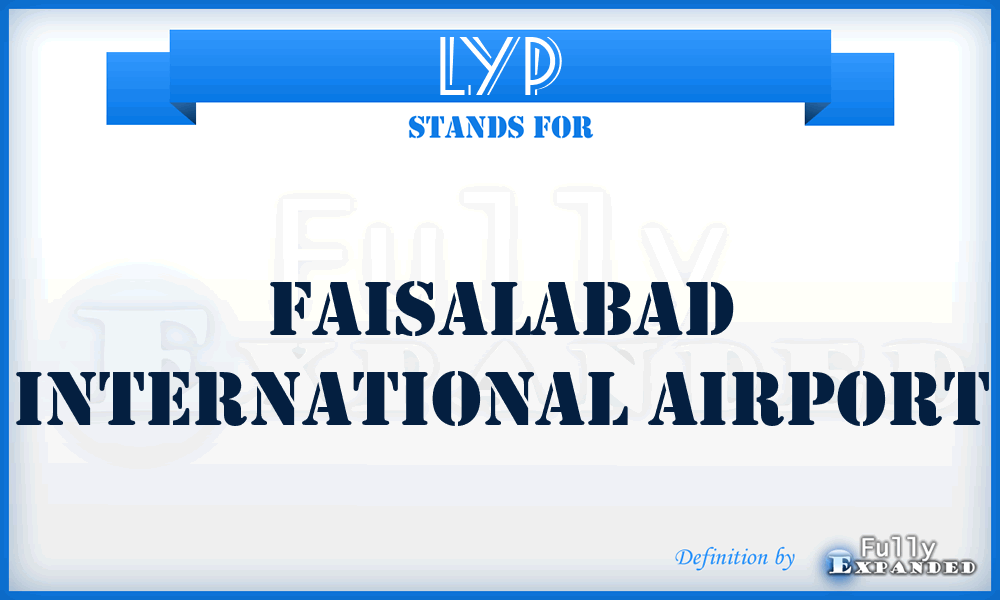 LYP - Faisalabad International airport