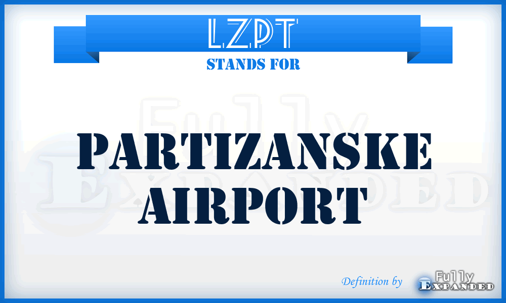 LZPT - Partizanske airport